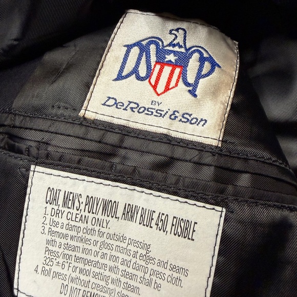 🪖 De Rossi & Son DSCP Army Blue 450 Men's Dress Uniform Coat 38L 🇺🇸✨ - Picture 4 of 6